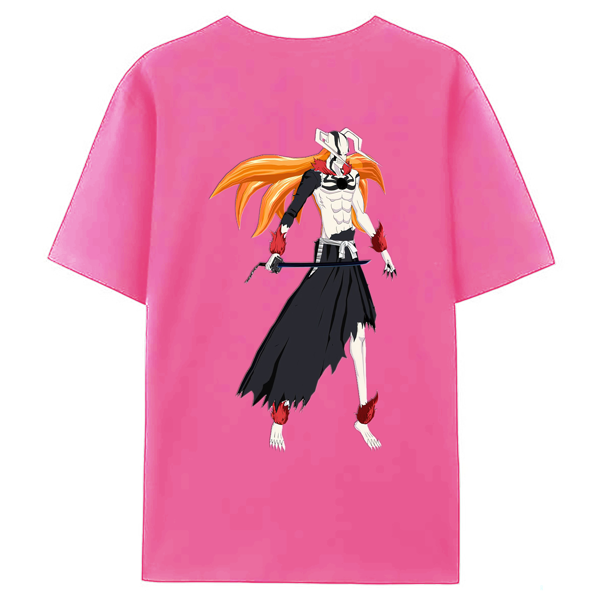 （画像用） ブリーチ 黒崎一護（くろさき いちご）BLEACH Kurosaki Ichigo レディース半袖Tシャツ(バックプリント)